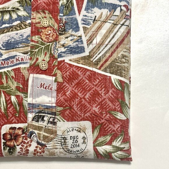 Mele Kalikimaka Reyn Spooner Christmas Hawaiian Boys Shirt Size XL 2014 Pullover - Picture 11 of 11